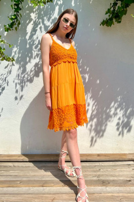 šaty čip oranž