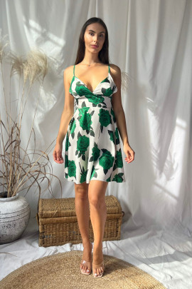 Šaty Ruffino zelený kvet