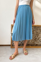 Modrá lurexová sukňa Pliska