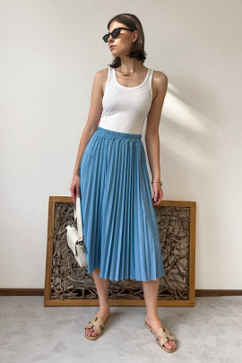 Modrá lurexová sukňa Pliska