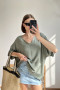 Khaki oversize top Ines